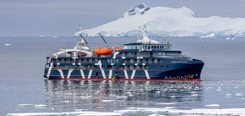 A Antarctica21 ship at sea