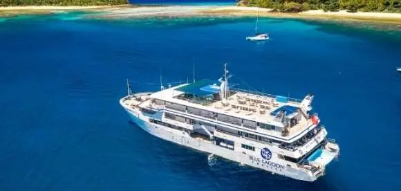 A Blue Lagoon Cruises ship at sea