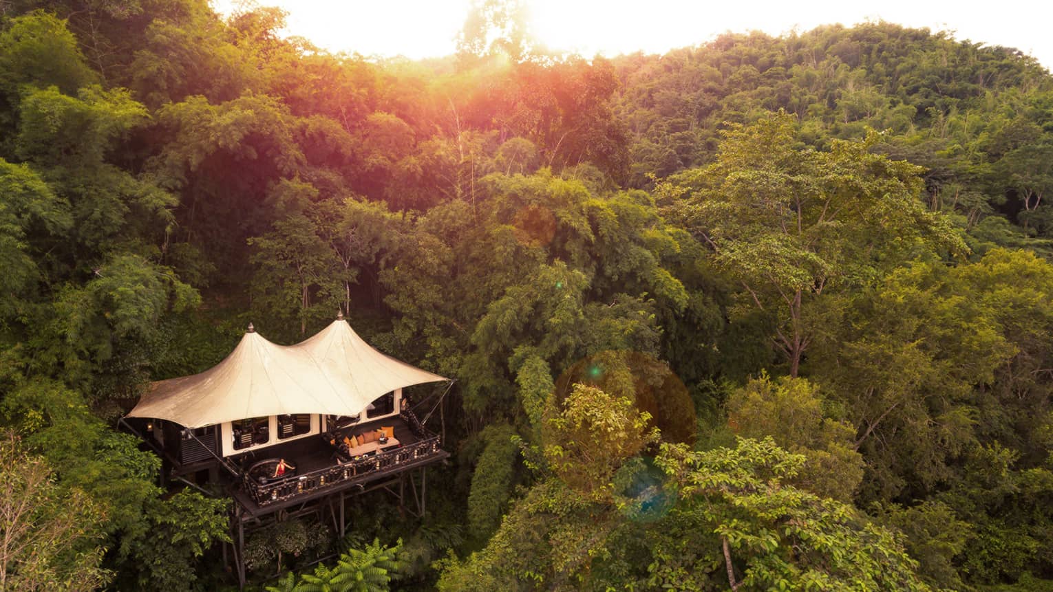 A tented camp above the jungle in Thailand's Golden Triangle