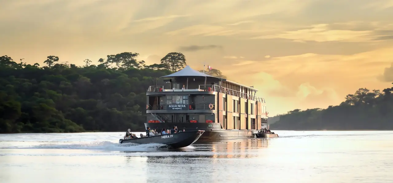 A Aqua Expeditions ship at sea