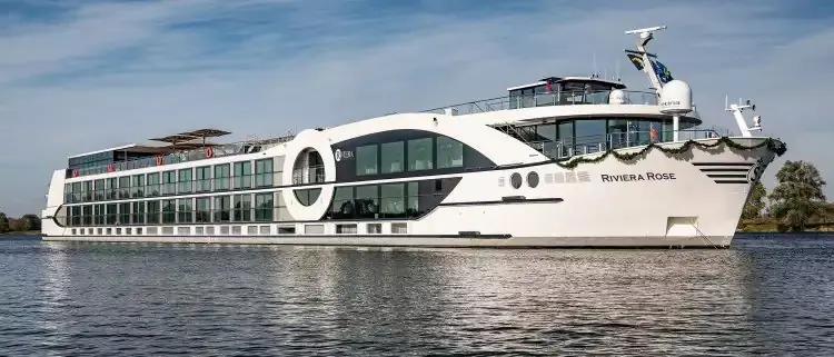 A Riviera River Cruises ship at sea