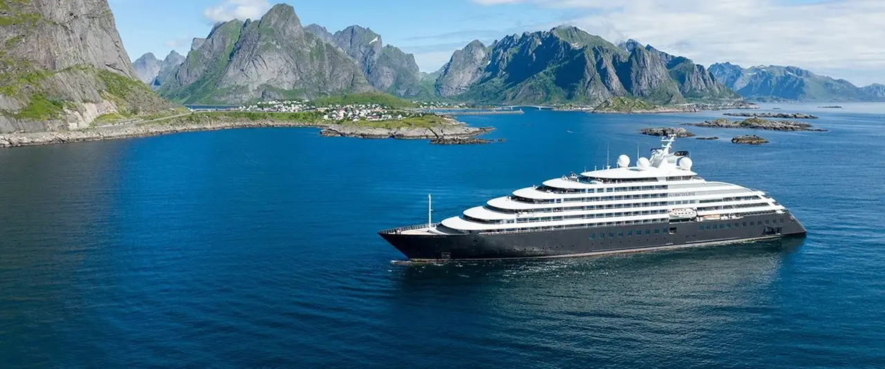 Scenic Eclipse in the Lofoten Islands, Norway