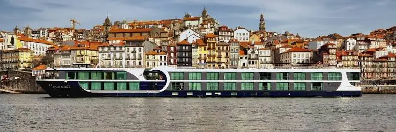 A Avalon Waterways ship at sea