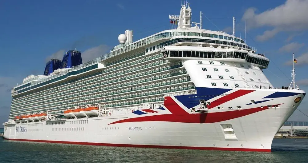 A P&O Cruises UK ship at sea