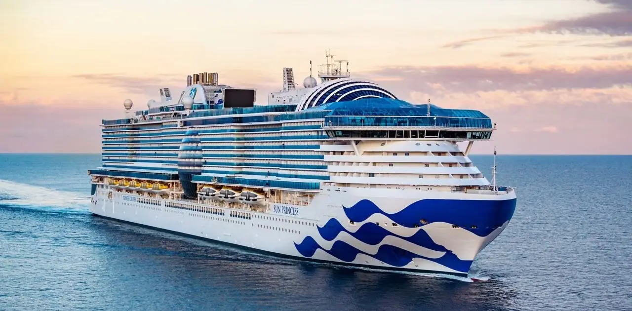 A Princess Cruises ship at sea