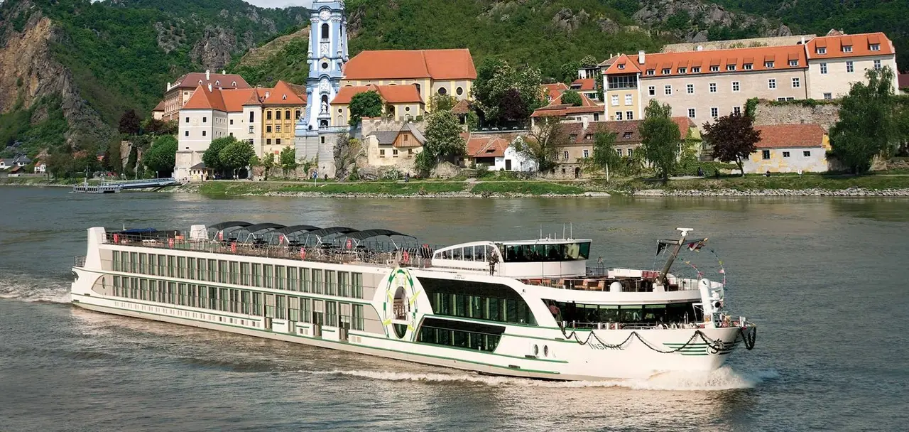 A Tauck ship at sea
