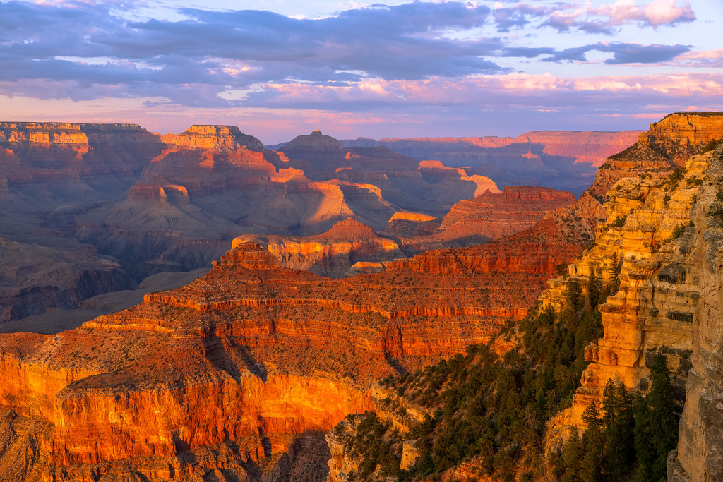 The Grand Canyon at golden hour