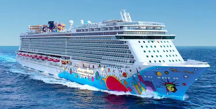 A Norwegian Cruise Line ship at sea